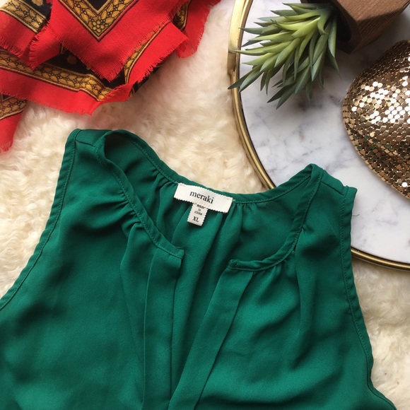 Meraki Tops - 🍀Meraki • Emerald Green Blouse